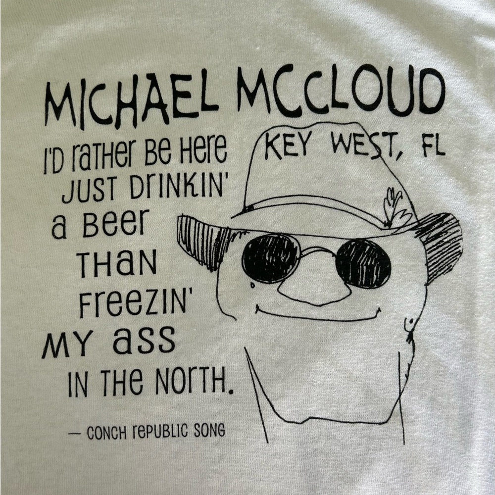 NWOT XL T Shirt. Michael McCloud - Key West shirt. Brand new w/o tags.
